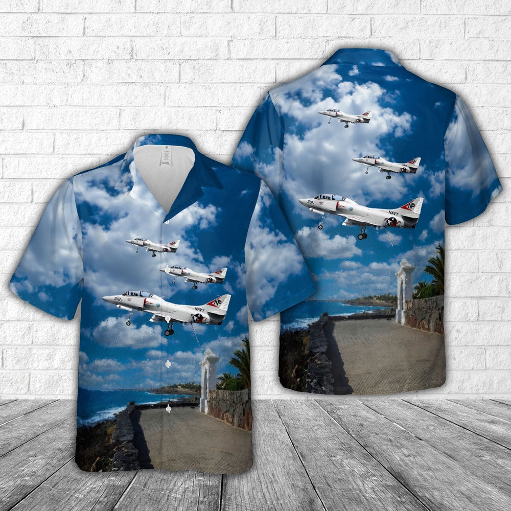 Navy Hawaiian Shirt, Us Navy Mcdonnell Douglas Ta-4J Skyhawk 'Ginny Girl' Hawaiian Shirt, Navy Shirts Mens