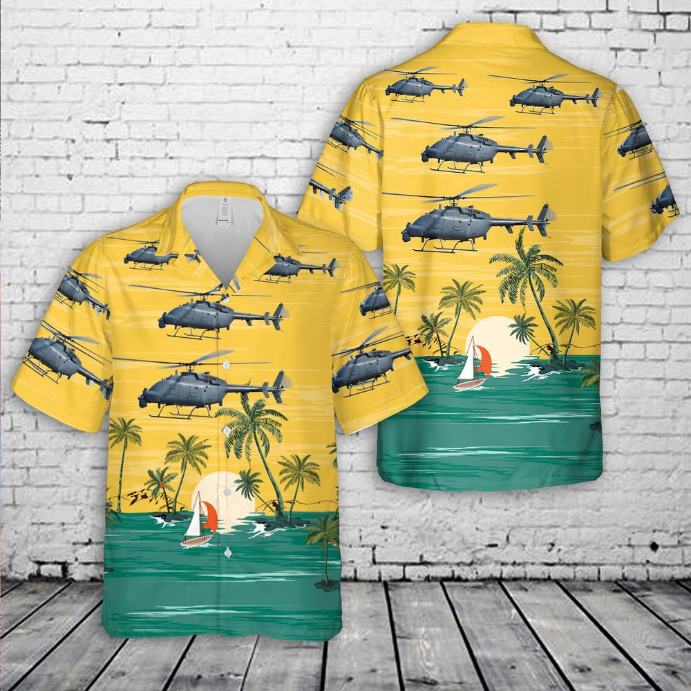 Navy Hawaiian Shirt, Us Navy Northrop Grumman Mq-8C Fire Scout Hawaiian Shirt, Navy Shirts Mens