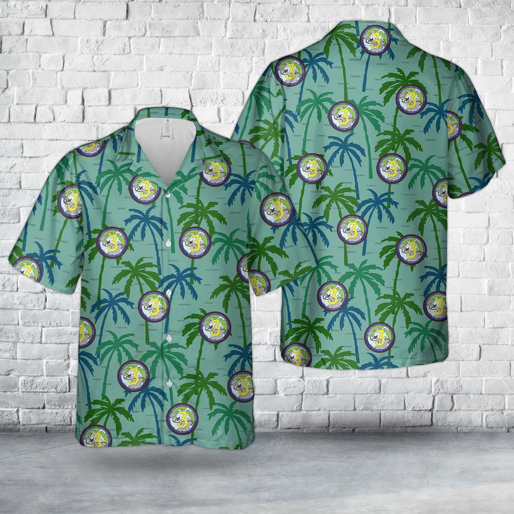 Navy Hawaiian Shirt, Us Navy Seabee Naval Mobile Construction Battalion Three (Nmcb 3) Hawaiian Shirt, Navy Shirts Mens