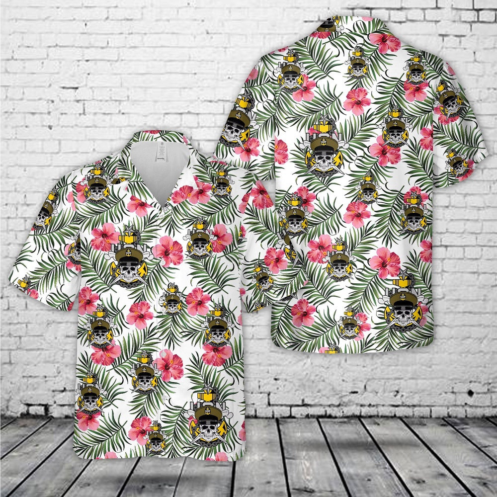 Navy Hawaiian Shirt, Us Navy Senior Chief Skull And Cross Bones With Anchor Hawaiian Shirt, Navy Shirts Mens