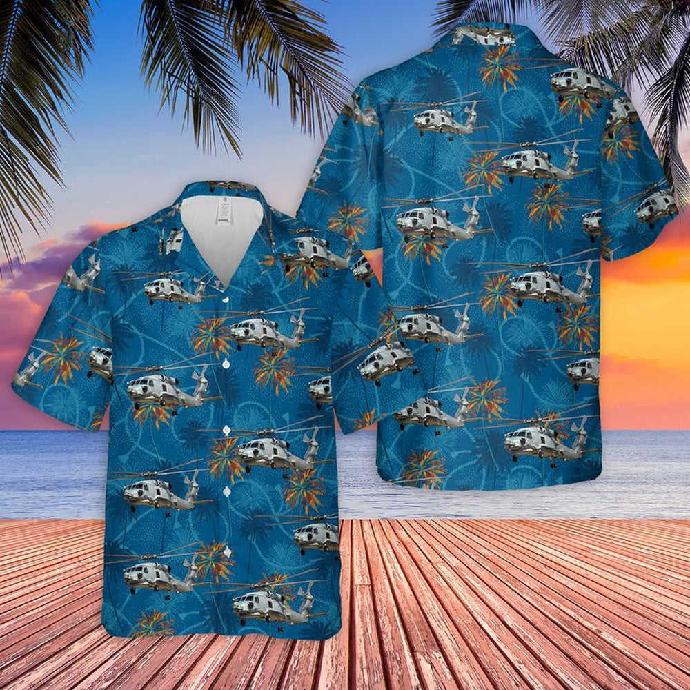 Navy Hawaiian Shirt, Us Navy Sikorsky Mh-60R Seahawk Hawaiian Shirt, Navy Shirts Mens