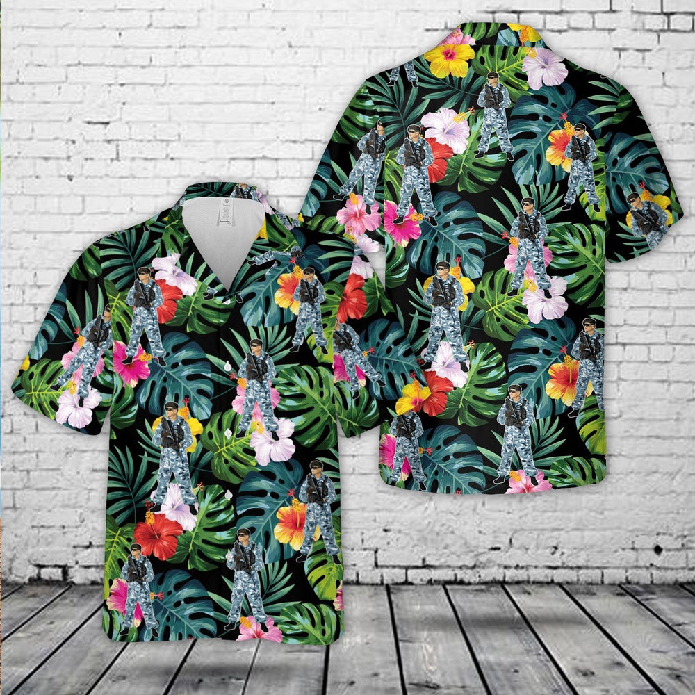 Navy Hawaiian Shirt, Us Navy Solider Hawaii Shirt, Navy Shirts Mens