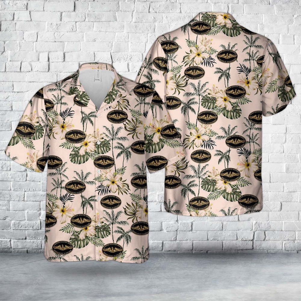 Navy Hawaiian Shirt, Us Navy Submarine Warfare Hawaiian Shirt, Navy Shirts Mens