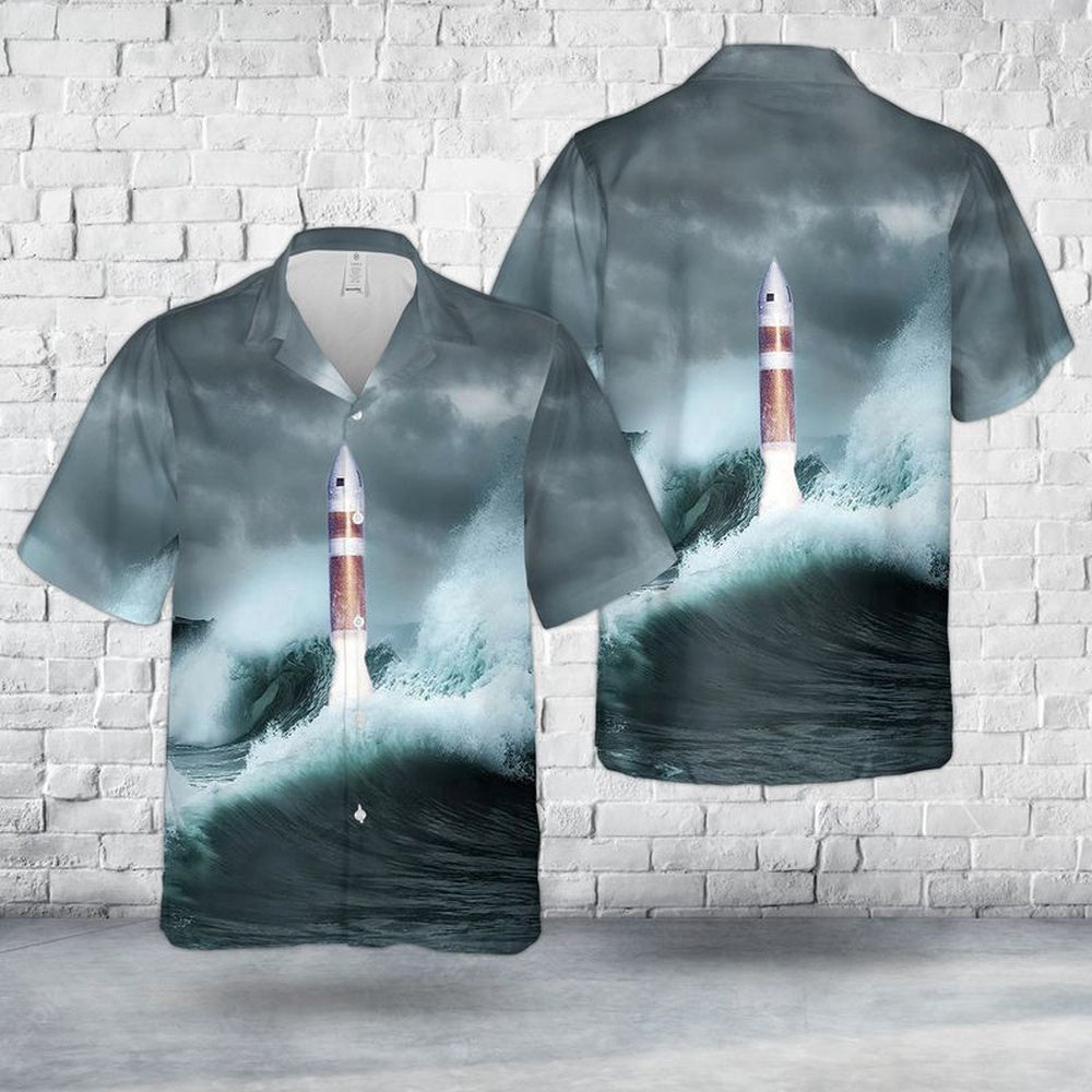 Navy Hawaiian Shirt, Us Navy Ugm-73 Poseidon Hawaiian Shirt, Navy Shirts Mens