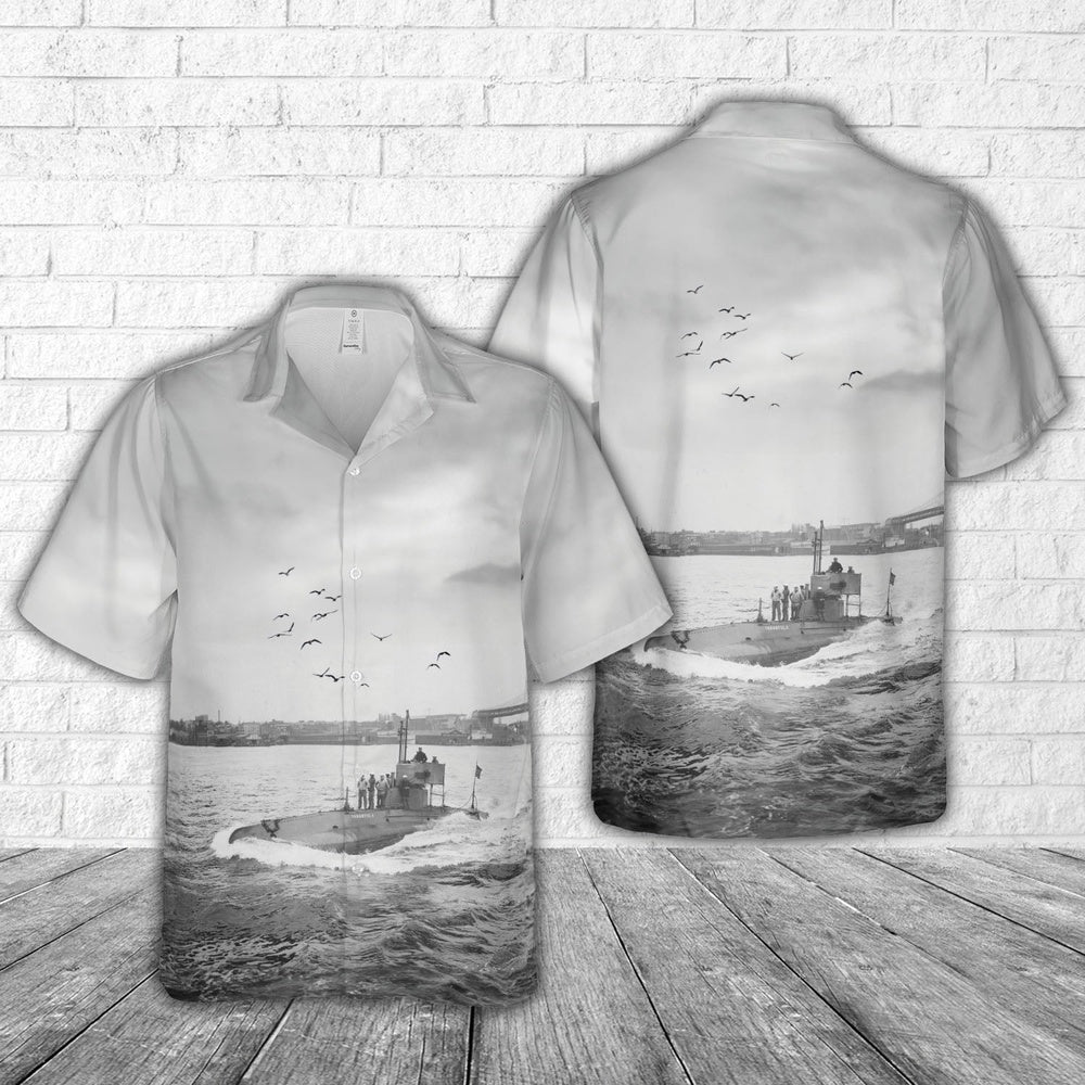 Navy Hawaiian Shirt, Us Navy United States B-Class Submarine Hawaiian Shirt, Navy Shirts Mens