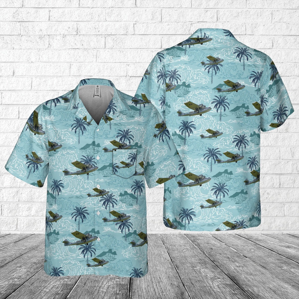 Navy Hawaiian Shirt, Us Navy (Usn) Consolidated Pby-5A Catalina Pocket Hawaiian Shirt, Navy Shirts Mens