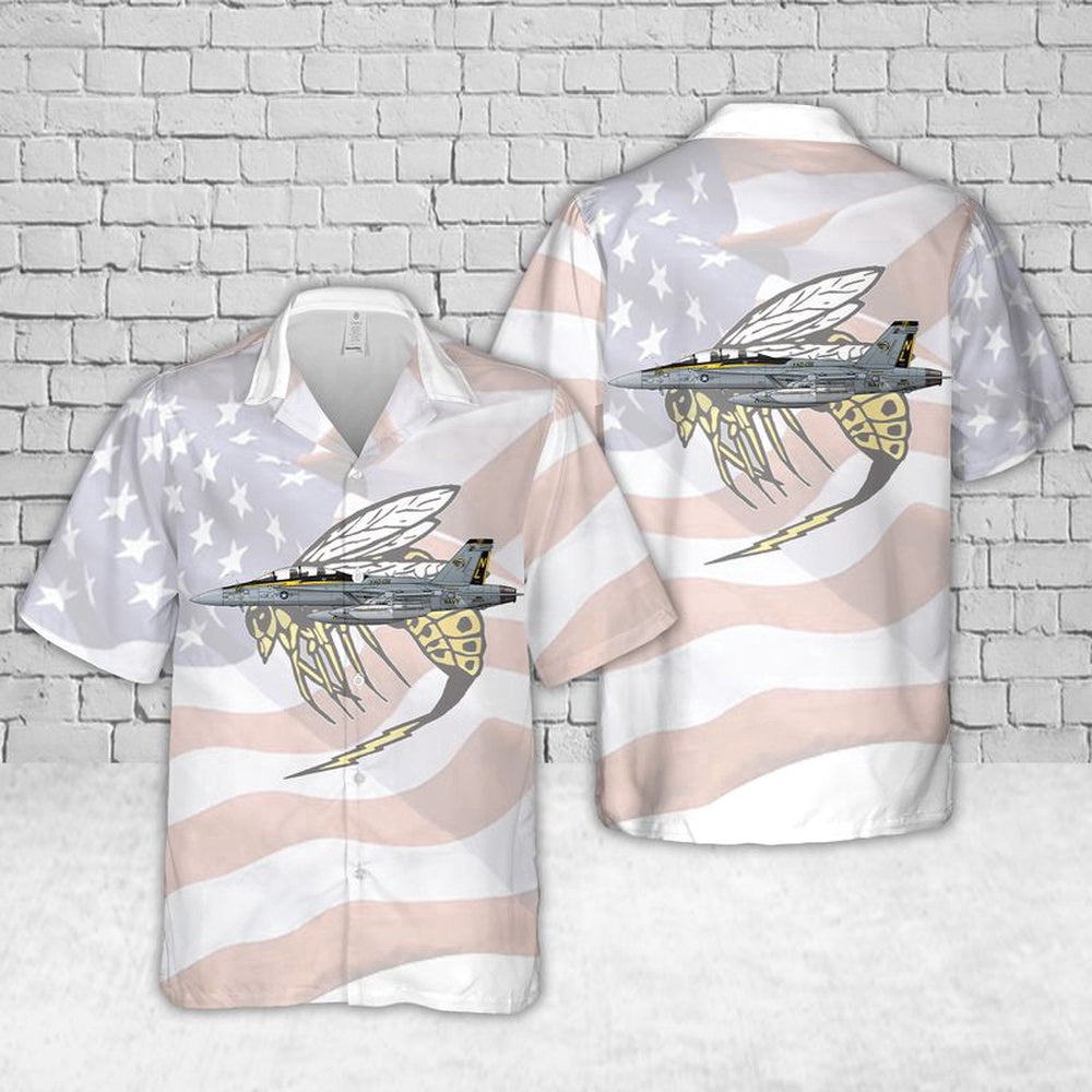 Navy Hawaiian Shirt, Us Navy Vaq-138 Yellowjackets Ea-18G Growler Hawaiian Shirt, Navy Shirts Mens