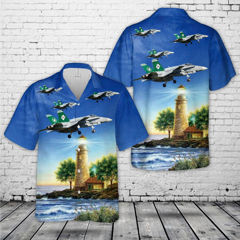 Navy Hawaiian Shirt, Us Navy Vaq-209 Star Warriors Ea-18G Hawaiian Shirt, Navy Shirts Mens