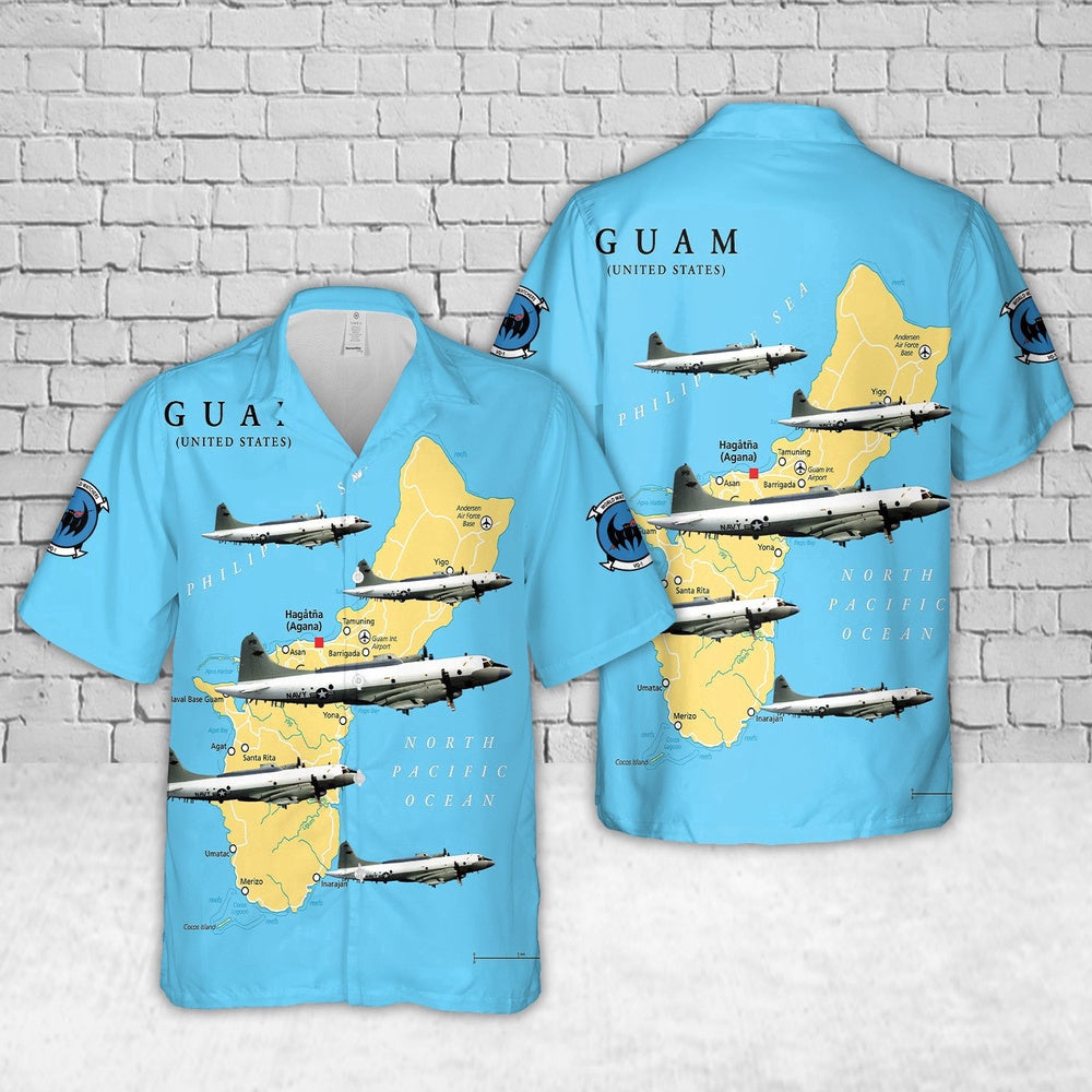 Navy Hawaiian Shirt, Us Navy Vq-1 Squadron Ep-3E Hawaiian Shirt, Navy Shirts Mens