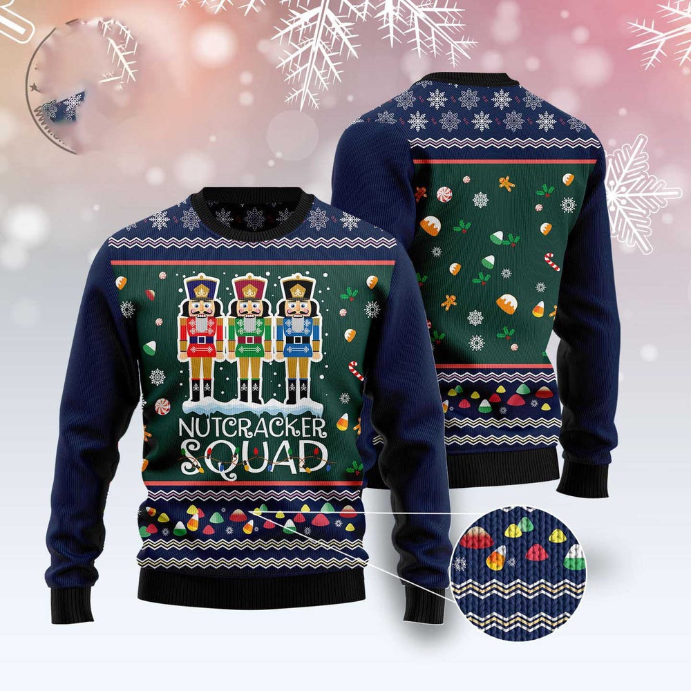 Nutcracker Squad Ugly Christmas Sweater, Funny Xmas Sweater, Sweater Xmas