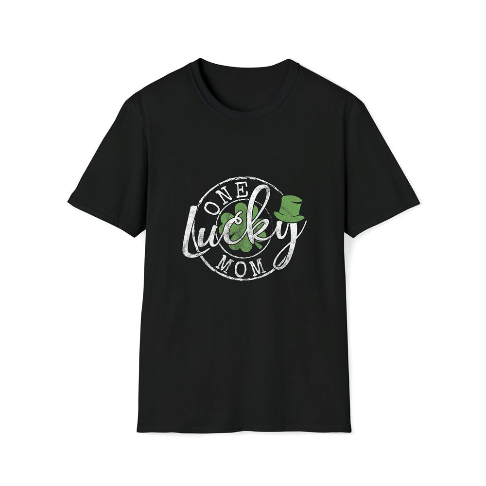 One Lucky Mom Funny Mother Irish Clovers St Patricks Day Premium T Shirt, Mother's Day Premium T Shirt, Mother's Day Gift, Mom Shirt