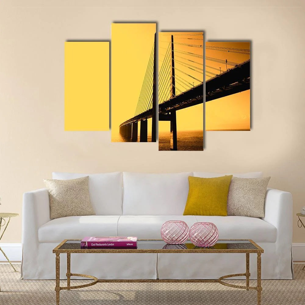 Oresund Bridge Canvas Wall Art Decor