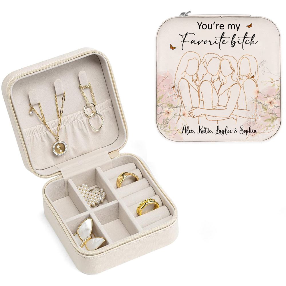 Personalised You Are My Favorite Jewelry Box, Gift For Best Friends, Mother's Day Jewelry Case