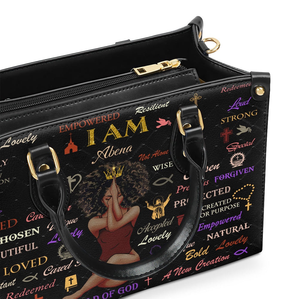 Personalized Christian Leather Bag, Child Of God Leather Handbags, Faith Handbag