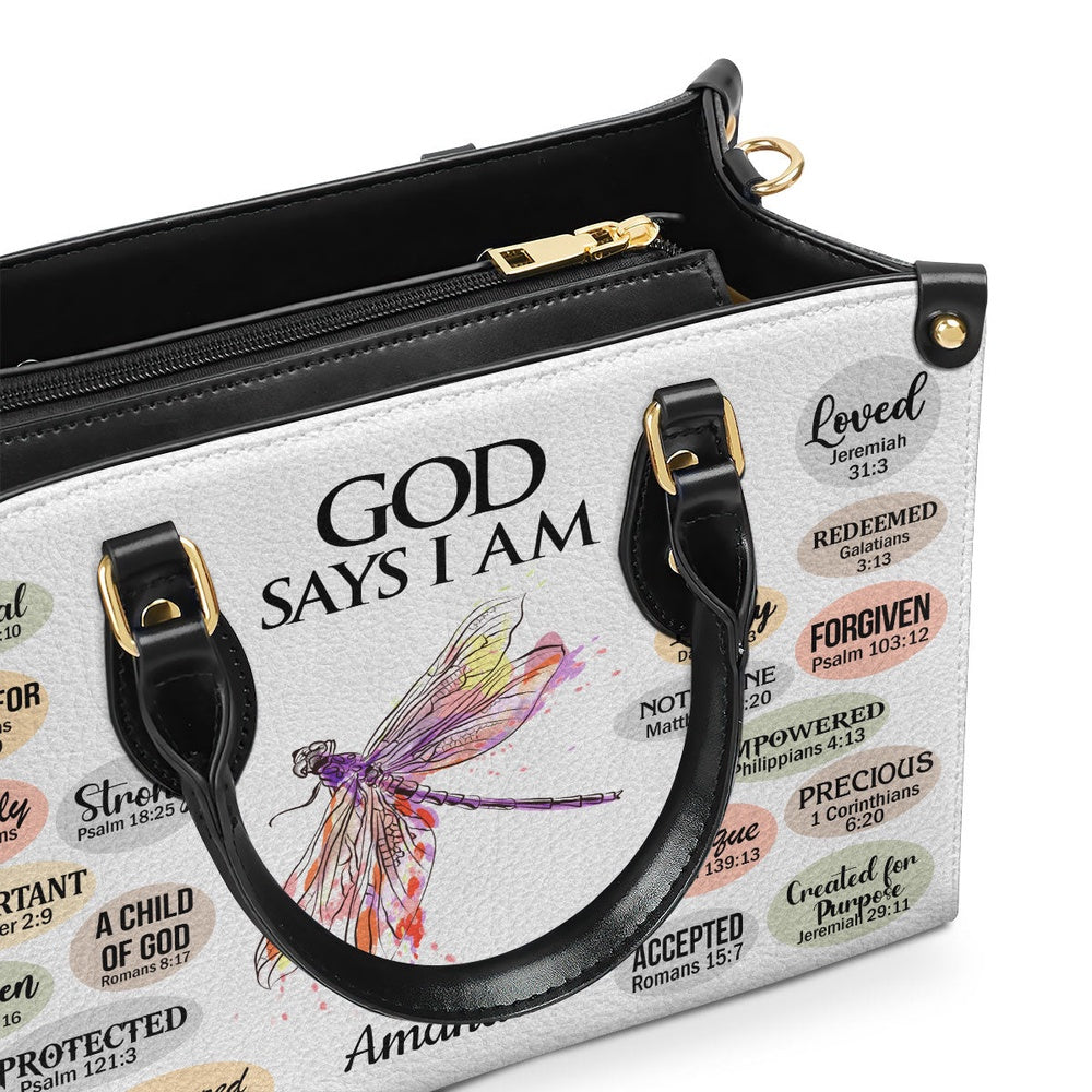 Personalized Christian Leather Bag, Personalized Animal Leather Handbag What God Says About You Christian Gifts For Religious Women, Faith Handbag