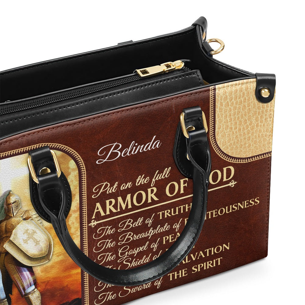 Personalized Christian Leather Bag, The Sword Of The Spirit - Unique Personalized Christian Leather Handbag, Faith Handbag
