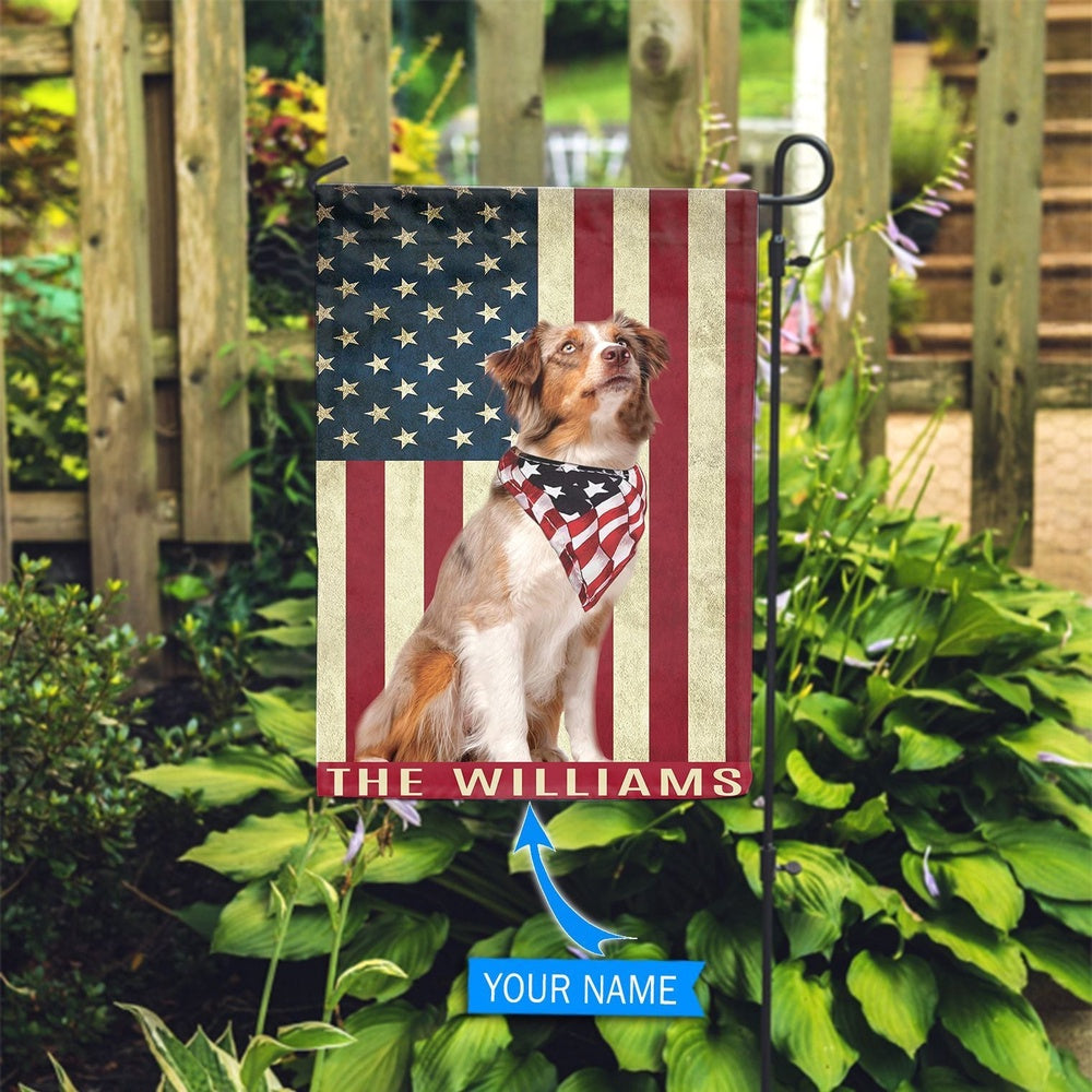 Personalized Dog Flags, Australian Shepherd Garden Flag, Garden Flags Dogs, Dog House Flags