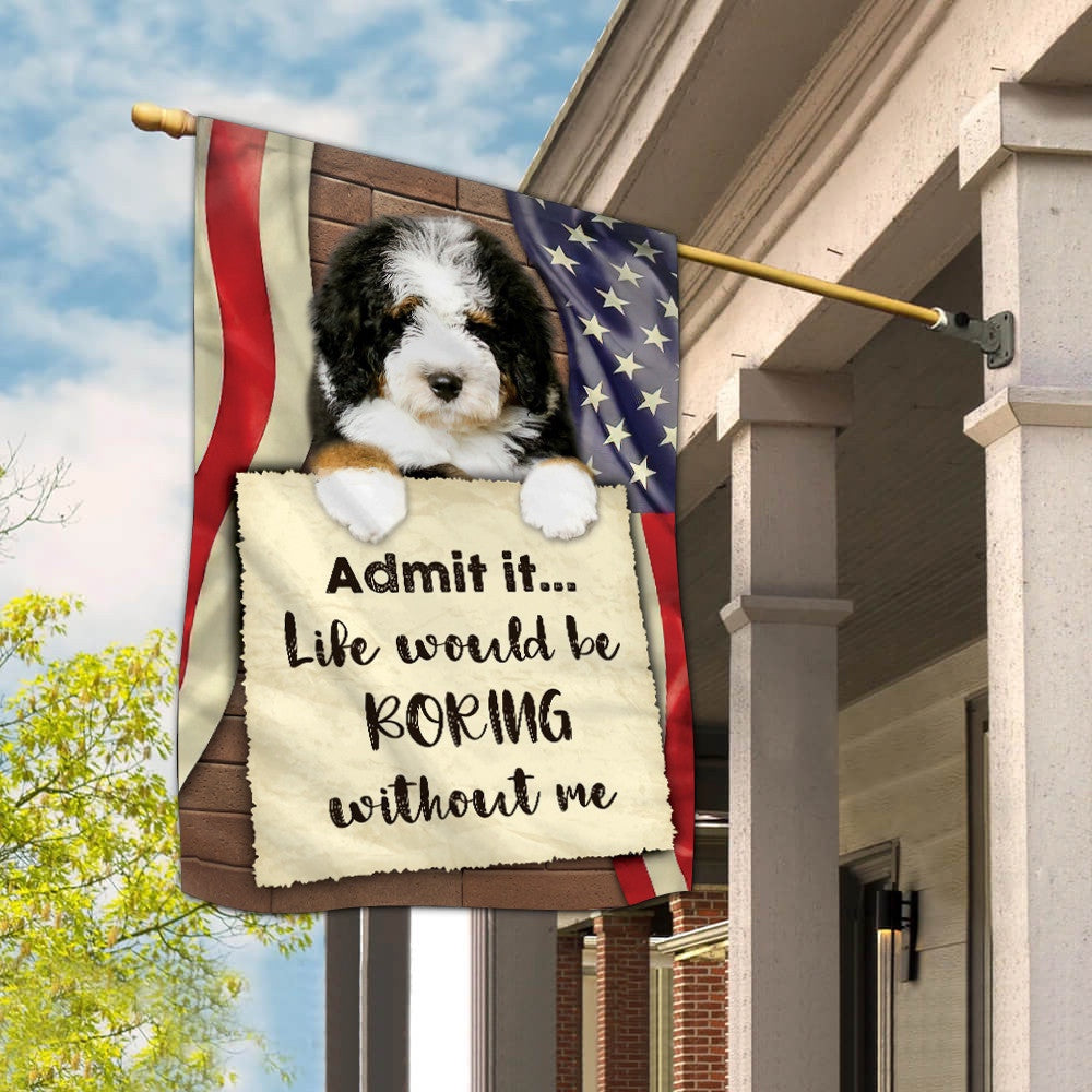 Personalized Dog Flags, Bernedoodle Flag, Garden Flags Dogs, Dog House Flags