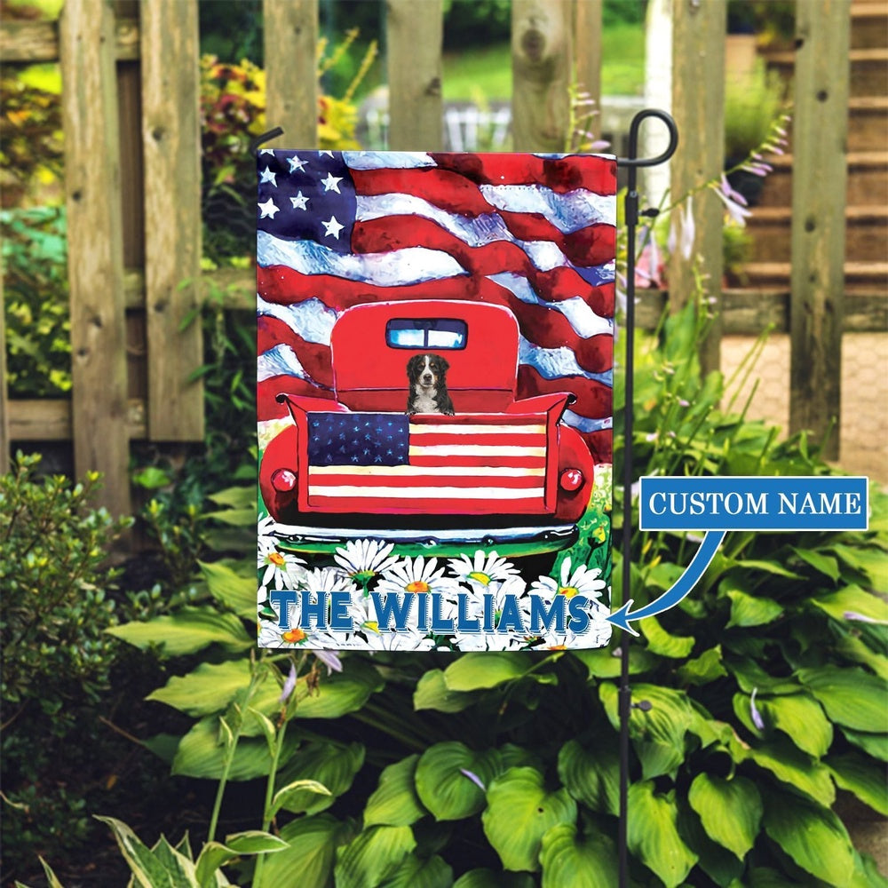 Personalized Dog Flags, Bernese Mountain Dog Garden Flag, Garden Flags Dogs, Dog House Flags