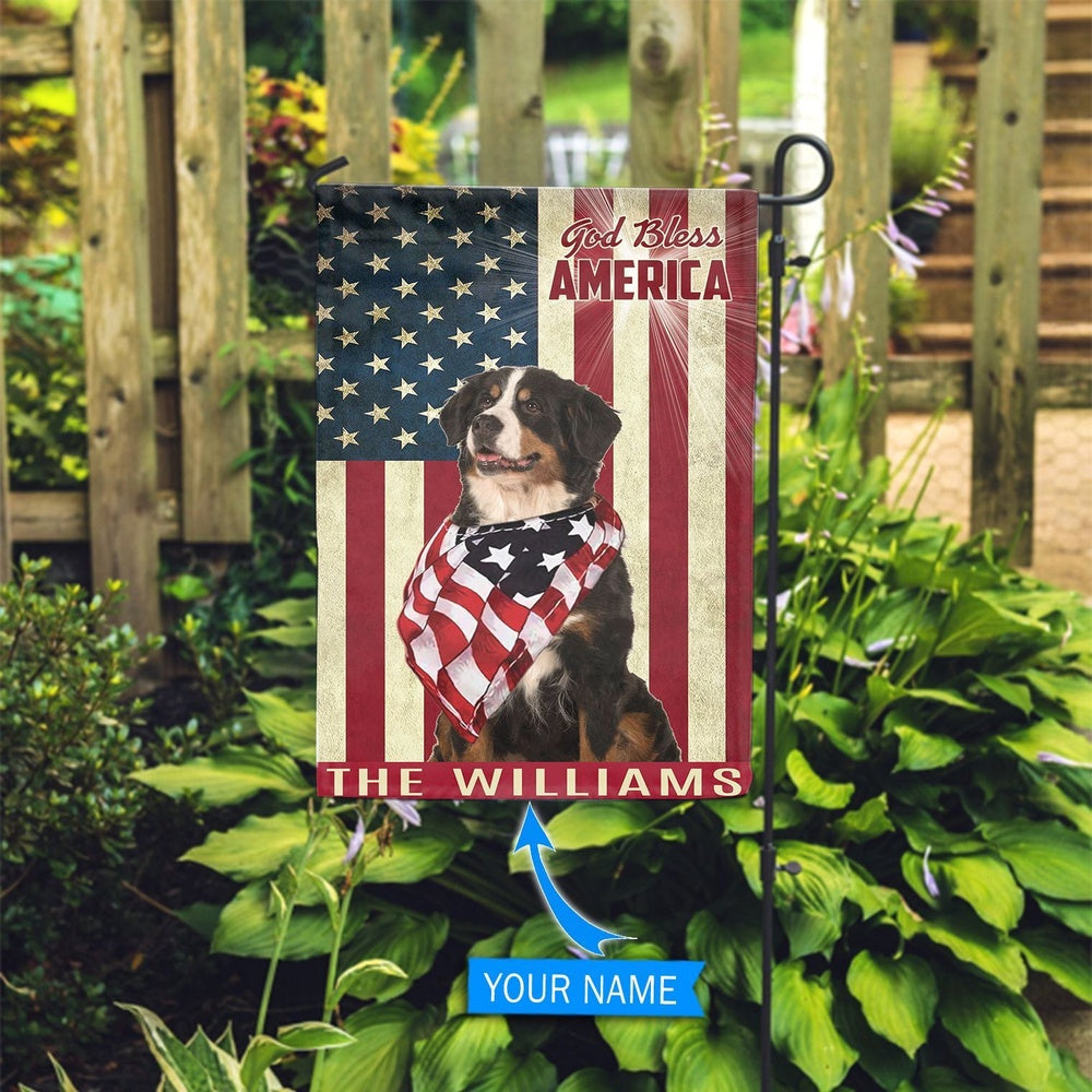 Personalized Dog Flags, Bernese Mountain God Bless Garden Flag, Dog Flag For House, Garden Flags Dogs, Dog House Flags
