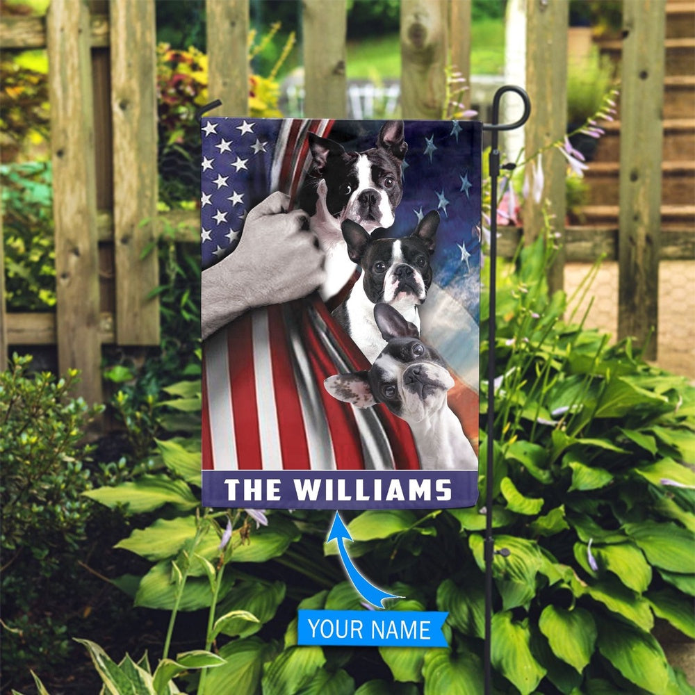 Personalized Dog Flags, Boston Terrier Custom Garden Custom Flag, Dog Flag For House, Garden Flags Dogs, Dog House Flags