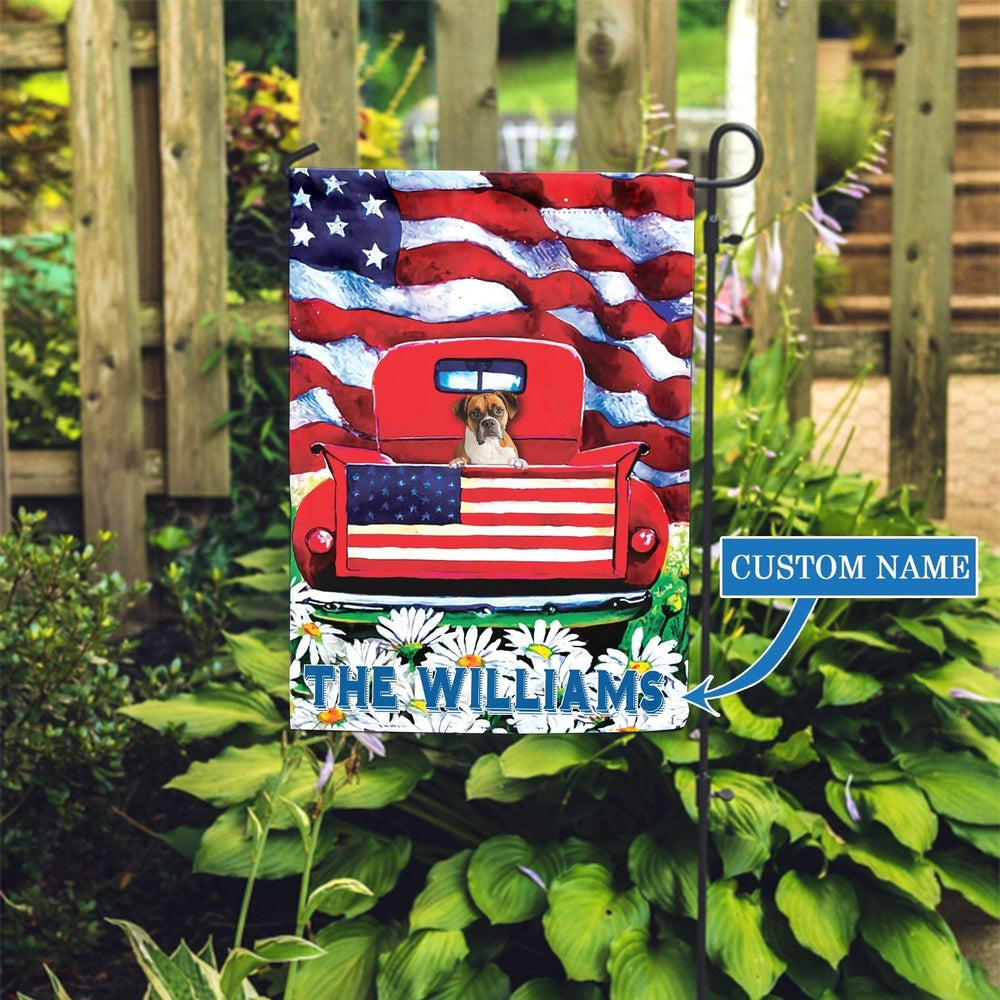 Personalized Dog Flags, Boxer Dog Garden Flag, Garden Flags Dogs, Dog House Flags