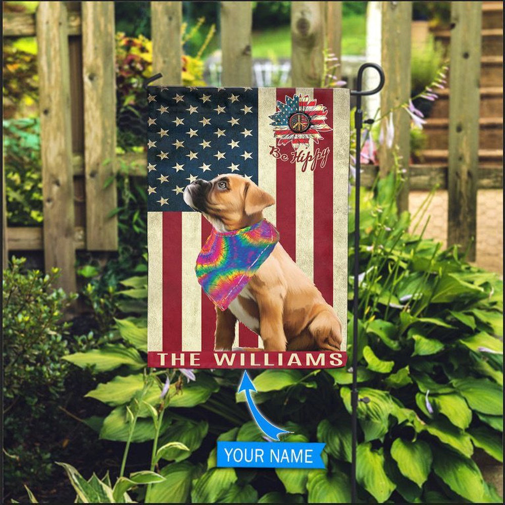Personalized Dog Flags, Boxer Hippie House Flag, Dog Flag For House, Garden Flags Dogs, Dog House Flags