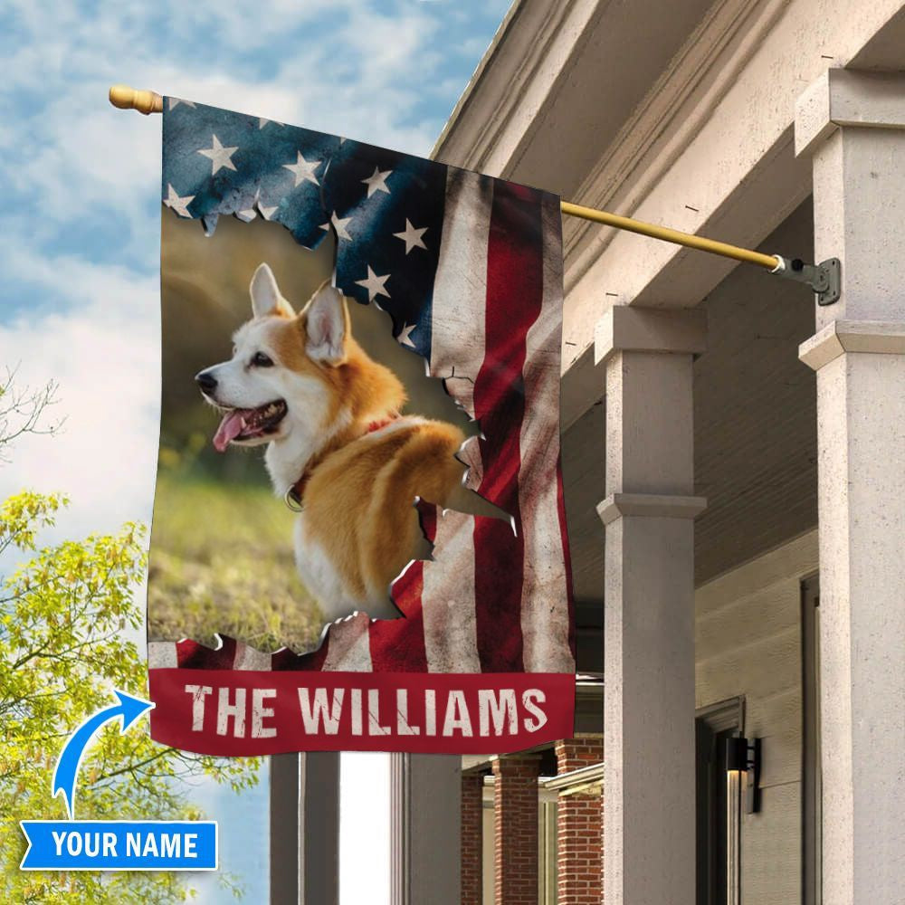 Personalized Dog Flags, Corgi Flag, Garden Flags Dogs, Dog House Flags