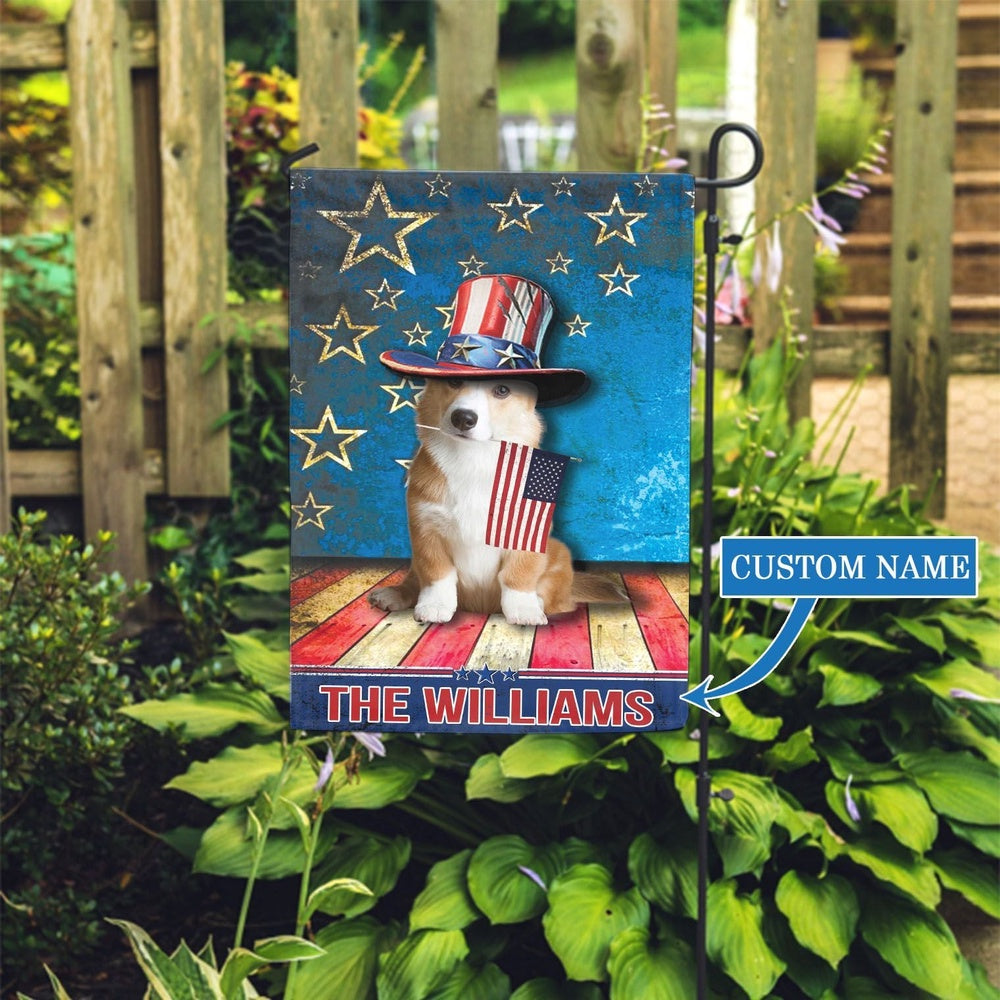 Personalized Dog Flags, Corgi Garden Flag, Custom Dog Garden Flags, Gift For Dog Lovers, Garden Flags Dogs, Dog House Flags