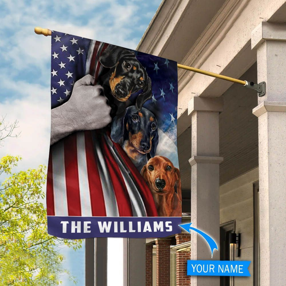 Personalized Dog Flags, Dachshund Custom Flag, Custom Dog Garden Flags, Dog Flags Outdoor, Garden Flags Dogs, Dog House Flags
