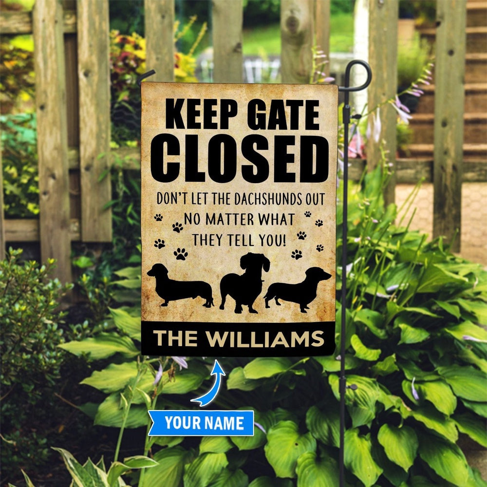 Personalized Dog Flags, Dachshund Garden Flag, Custom Dog Garden Flags, Dog Flags Outdoor, Garden Flags Dogs, Dog House Flags