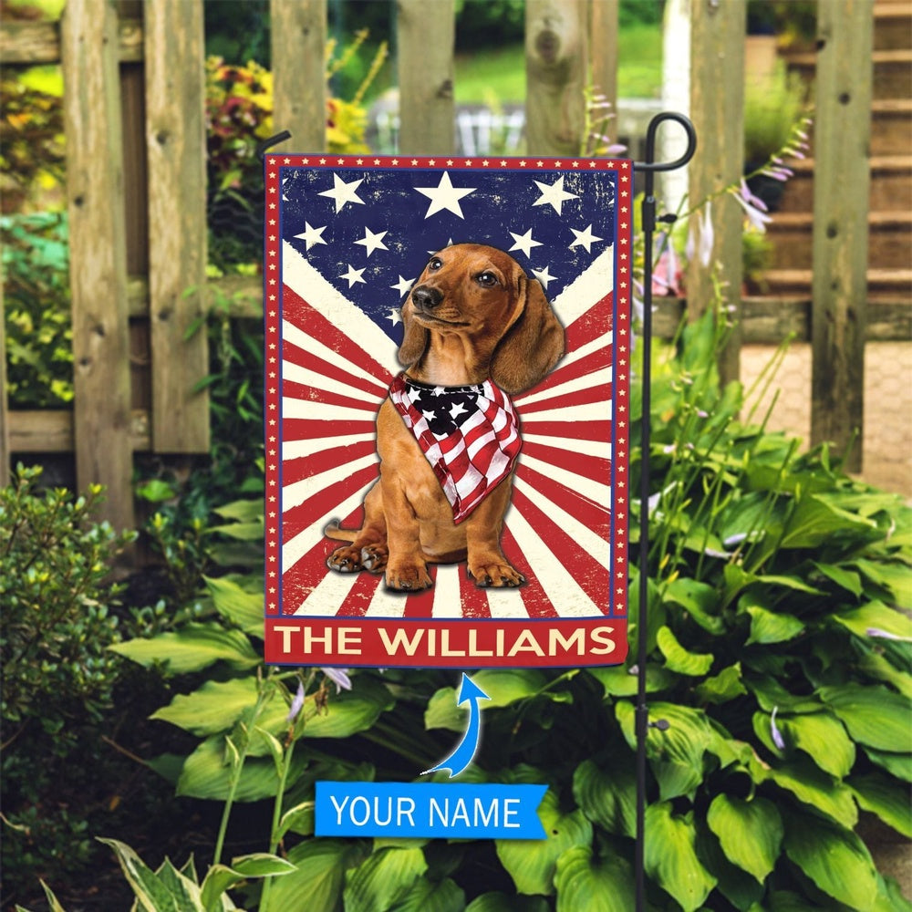 Personalized Dog Flags, Dachshund House Flag, Custom Dog Garden Flags, Dog Flags Outdoor, Garden Flags Dogs, Dog House Flags