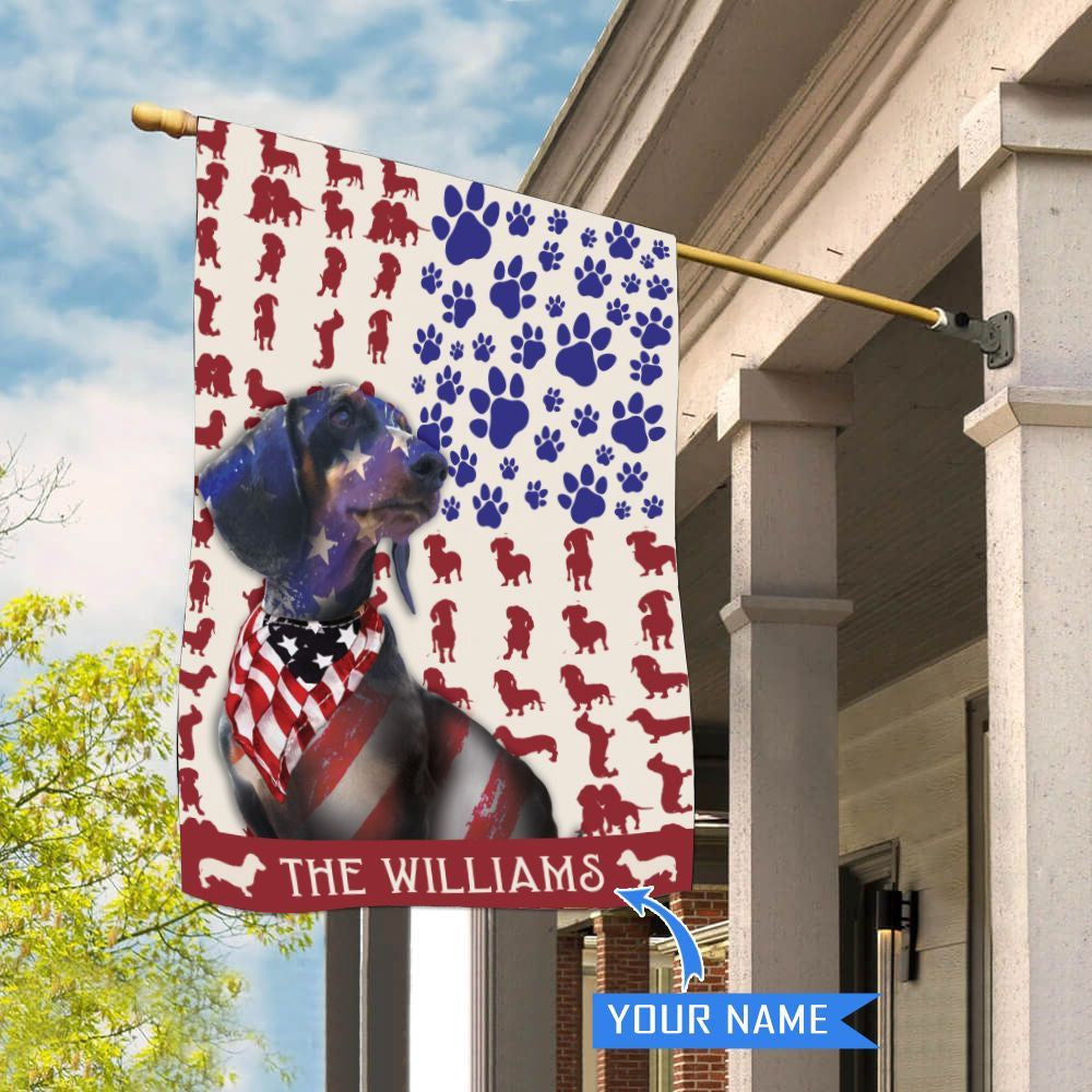 Personalized Dog Flags, Dachshund House Flag, Dog Flags Outdoor, Garden Flags Dogs, Dog House Flags