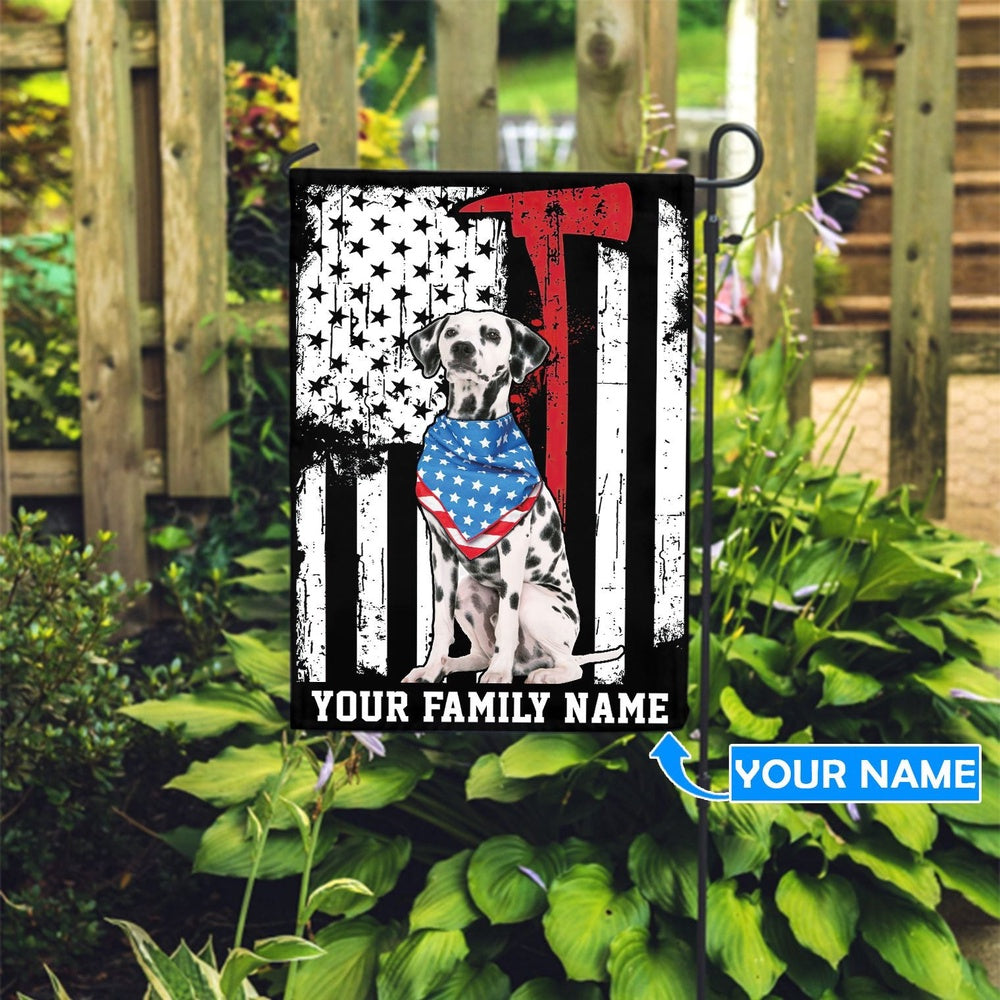 Personalized Dog Flags, Dalmatian Dog Firefighter Flag, Dog Flags Outdoor, Garden Flags Dogs, Dog House Flags