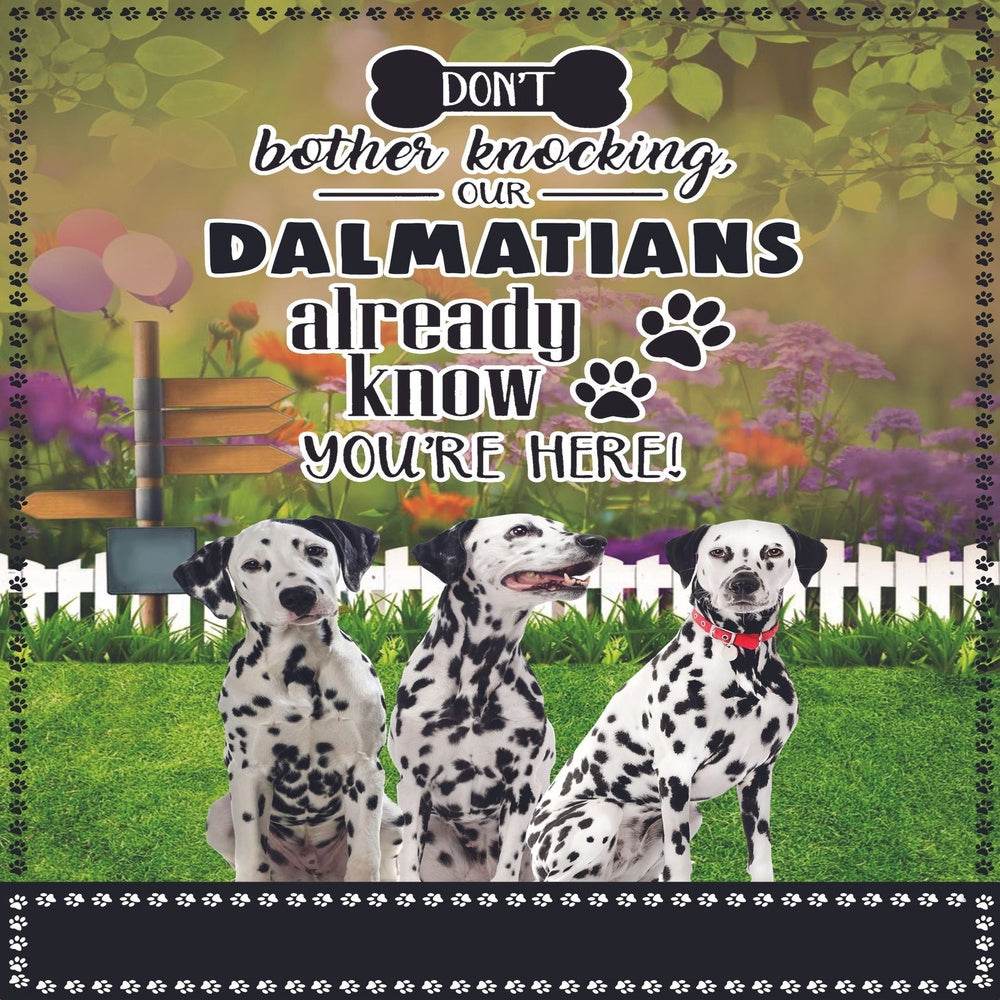 Personalized Dog Flags, Dalmatian Don't Bother Knocking Flag, Dog Flags Outdoor, Garden Flags Dogs, Dog House Flags
