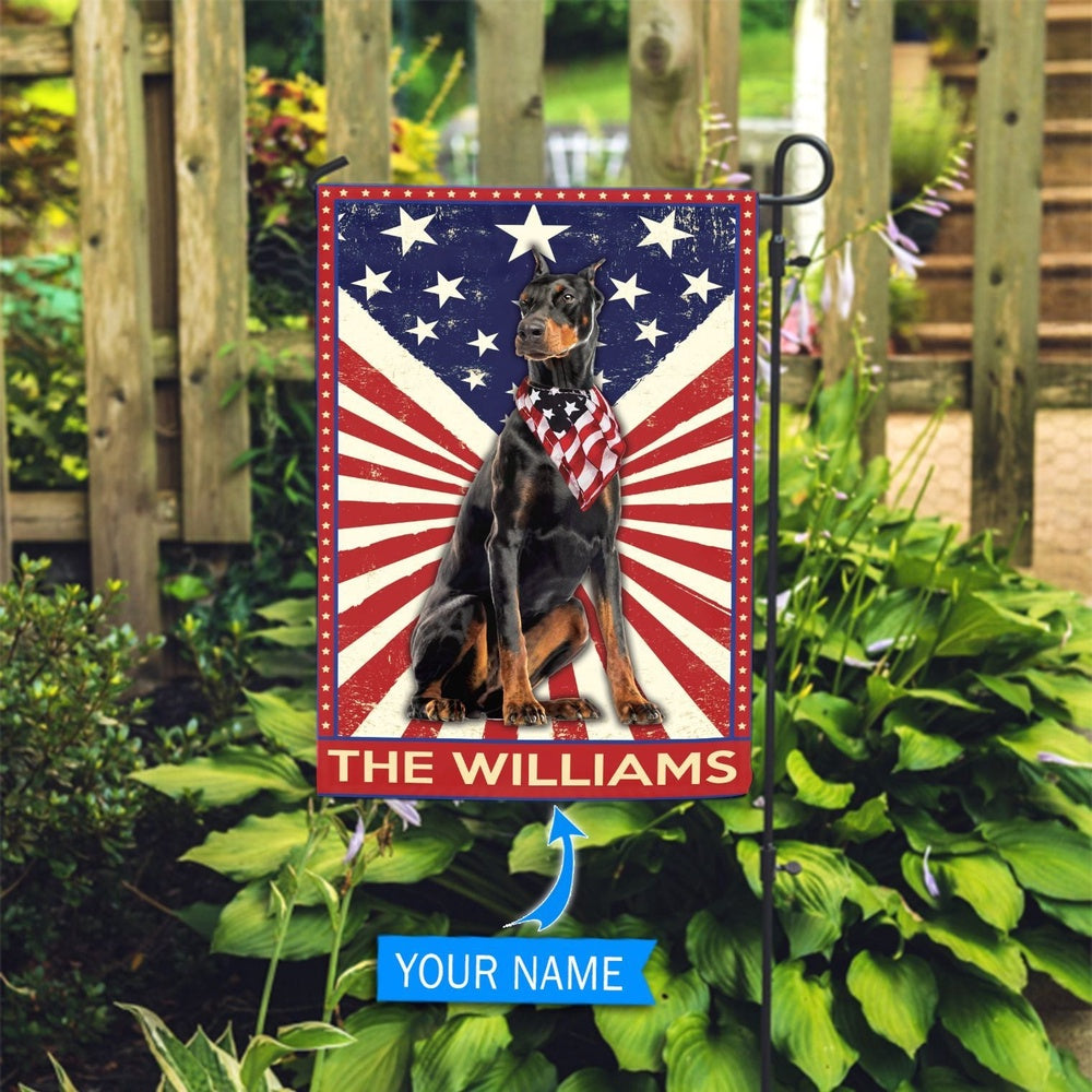 Personalized Dog Flags, Doberman House Flag, Custom Dog Garden Flags, Dog Flags Outdoor, Garden Flags Dogs, Dog House Flags