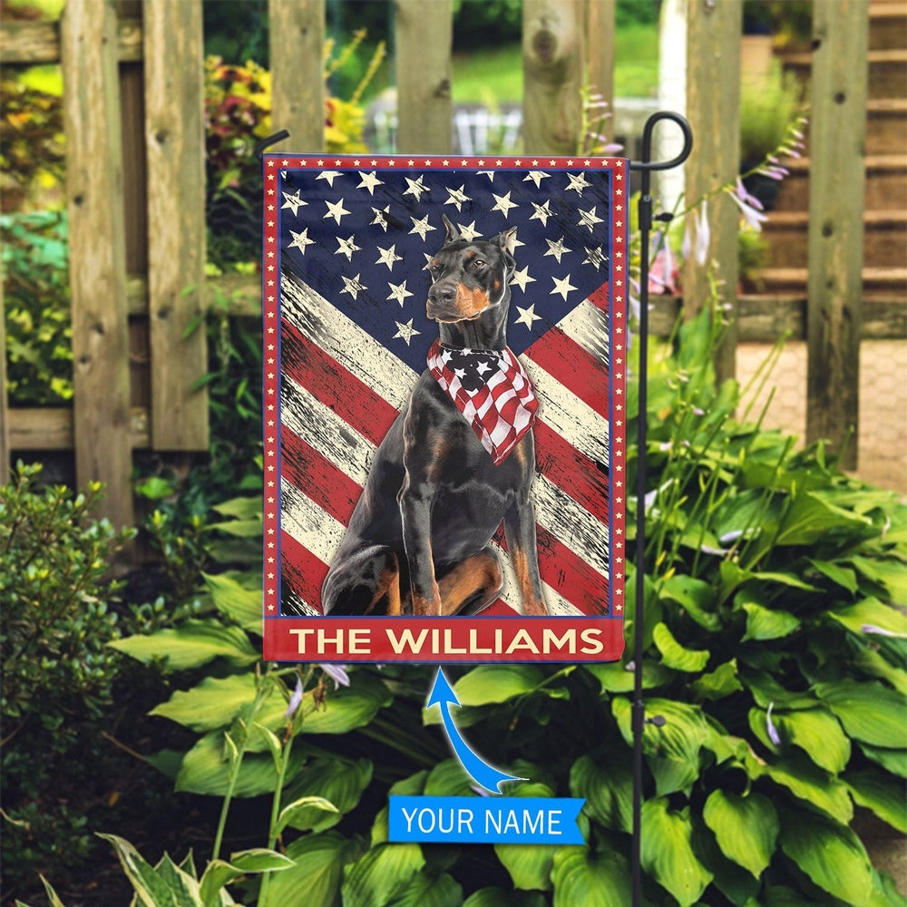 Personalized Dog Flags, Doberman Pinscher Flag, Custom Dog Garden Flags, Dog Flags Outdoor, Garden Flags Dogs, Dog House Flags
