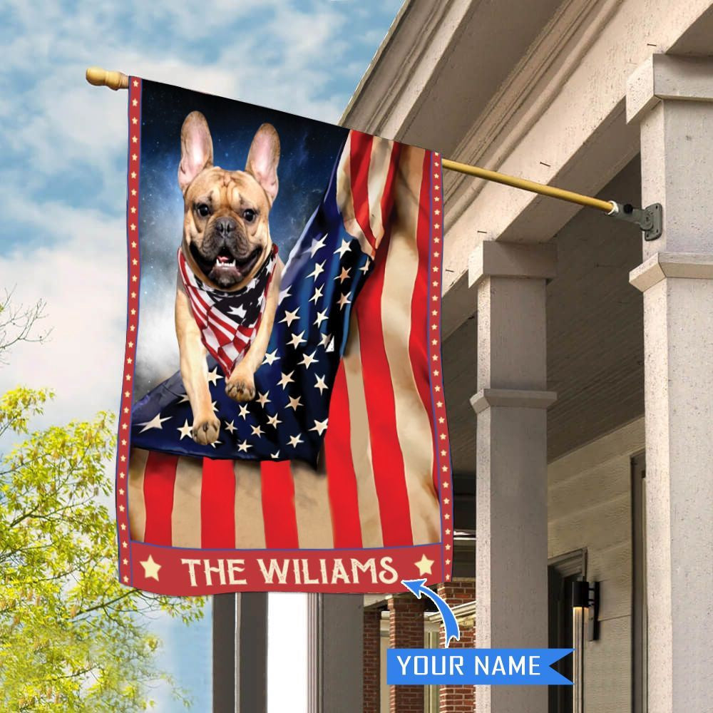 Personalized Dog Flags, French Bulldog House Flag, Garden Flags Dogs, Dog House Flags