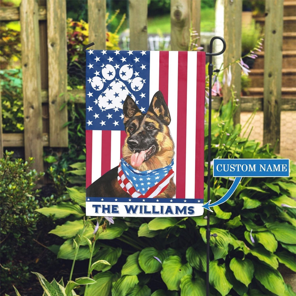 Personalized Dog Flags, German Shepherd Garden Flag, Gift For Dog Lovers, Garden Flags Dogs, Dog House Flags
