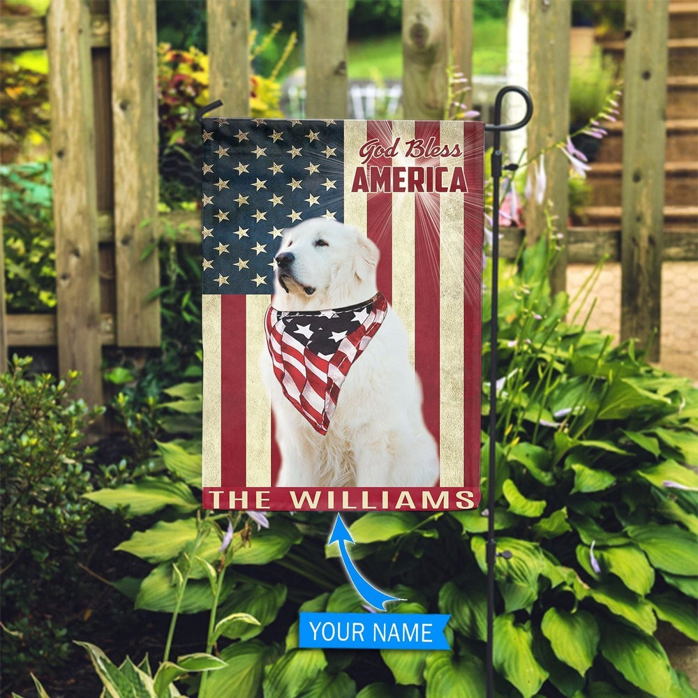 Personalized Dog Flags, Great Pyrenees God Bless Garden Flag, Custom Dog Garden Flags, Dog Flags Outdoor, Garden Flags Dogs, Dog House Flags