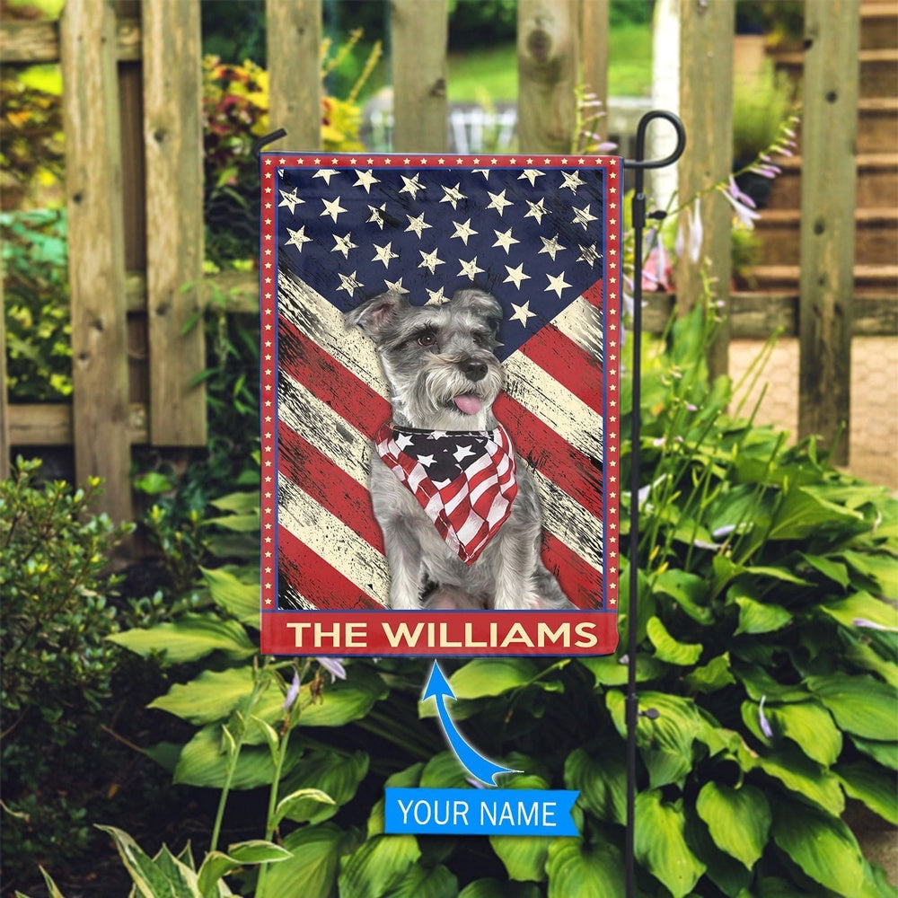 Personalized Dog Flags, Miniature Schnauzer Flag, Garden Flags Dogs, Dog House Flags