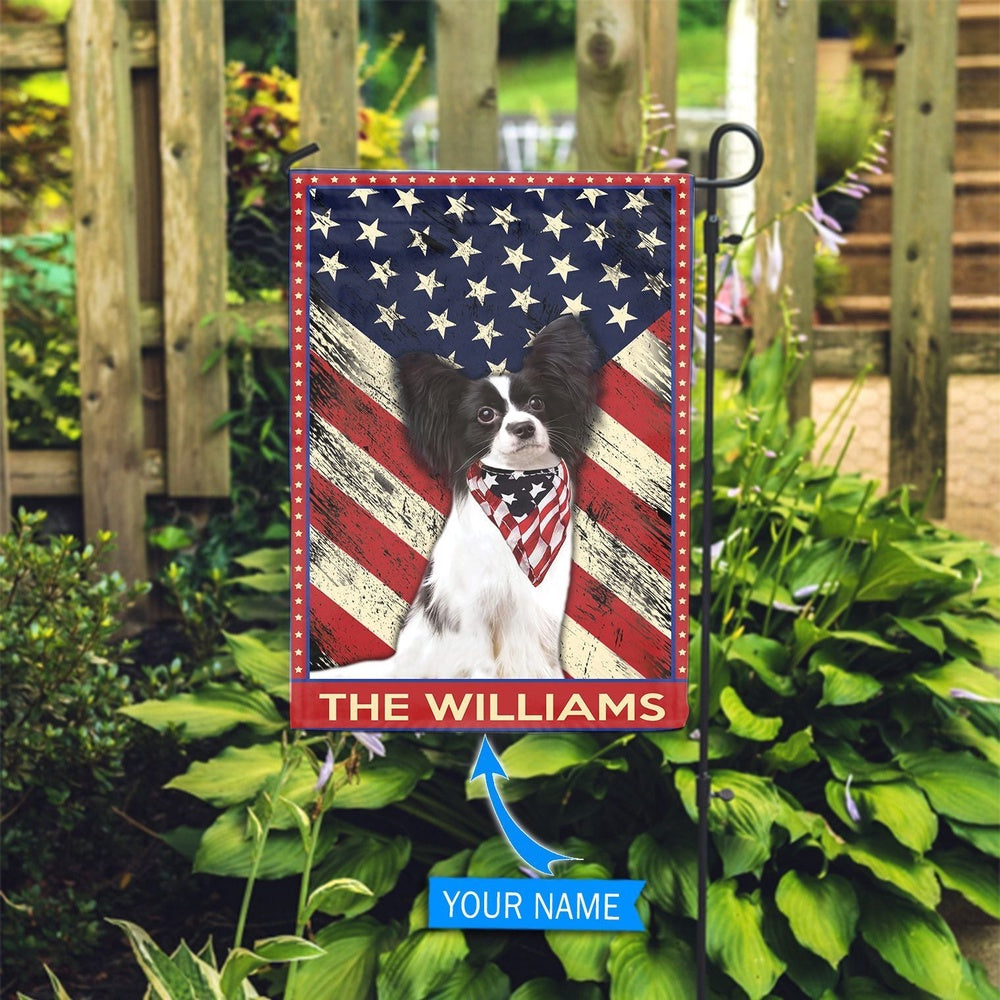 Personalized Dog Flags, Papillon Flag, Garden Flags Dogs, Dog House Flags