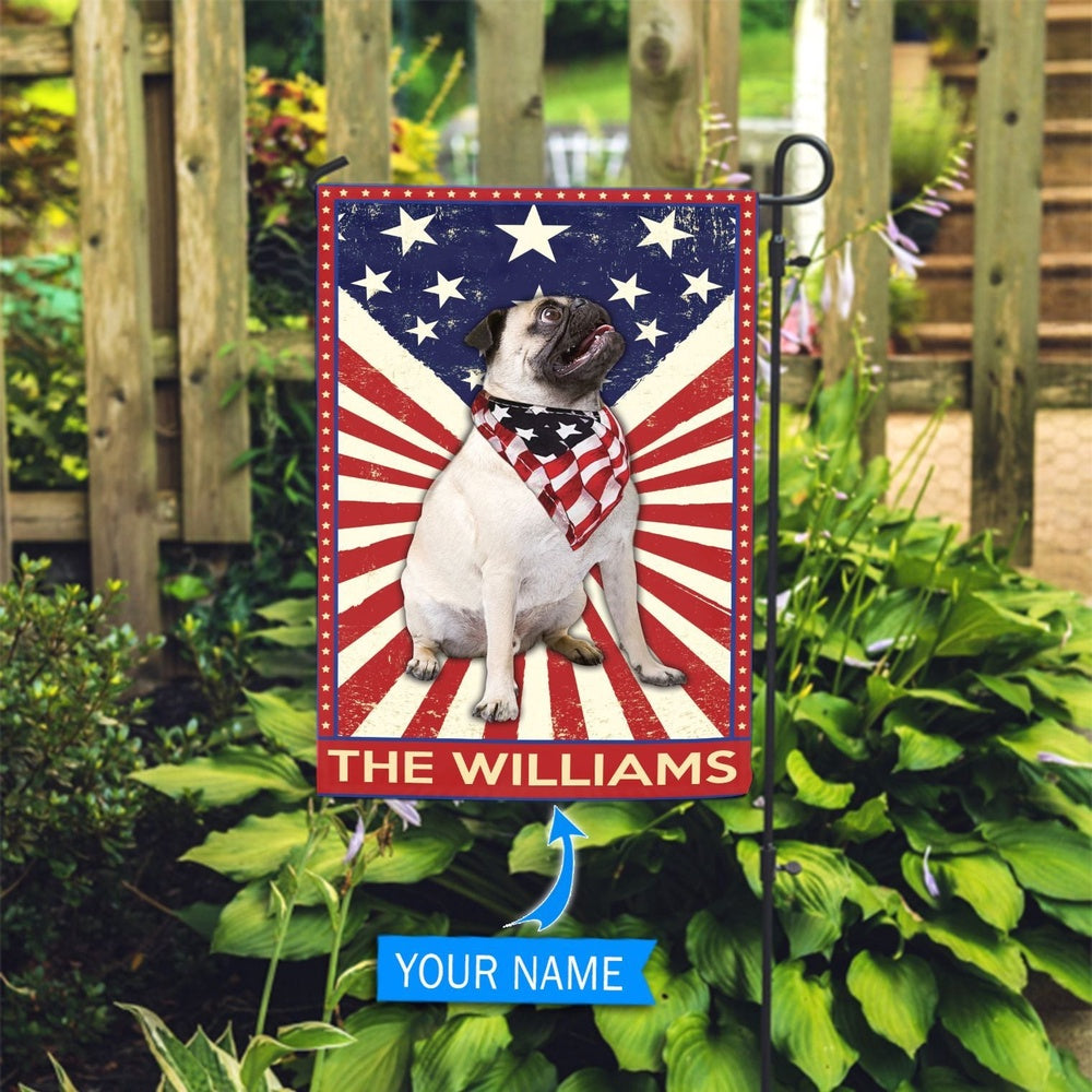Personalized Dog Flags, Pug Custom Garden Flag, Garden Flags Dogs, Dog House Flags