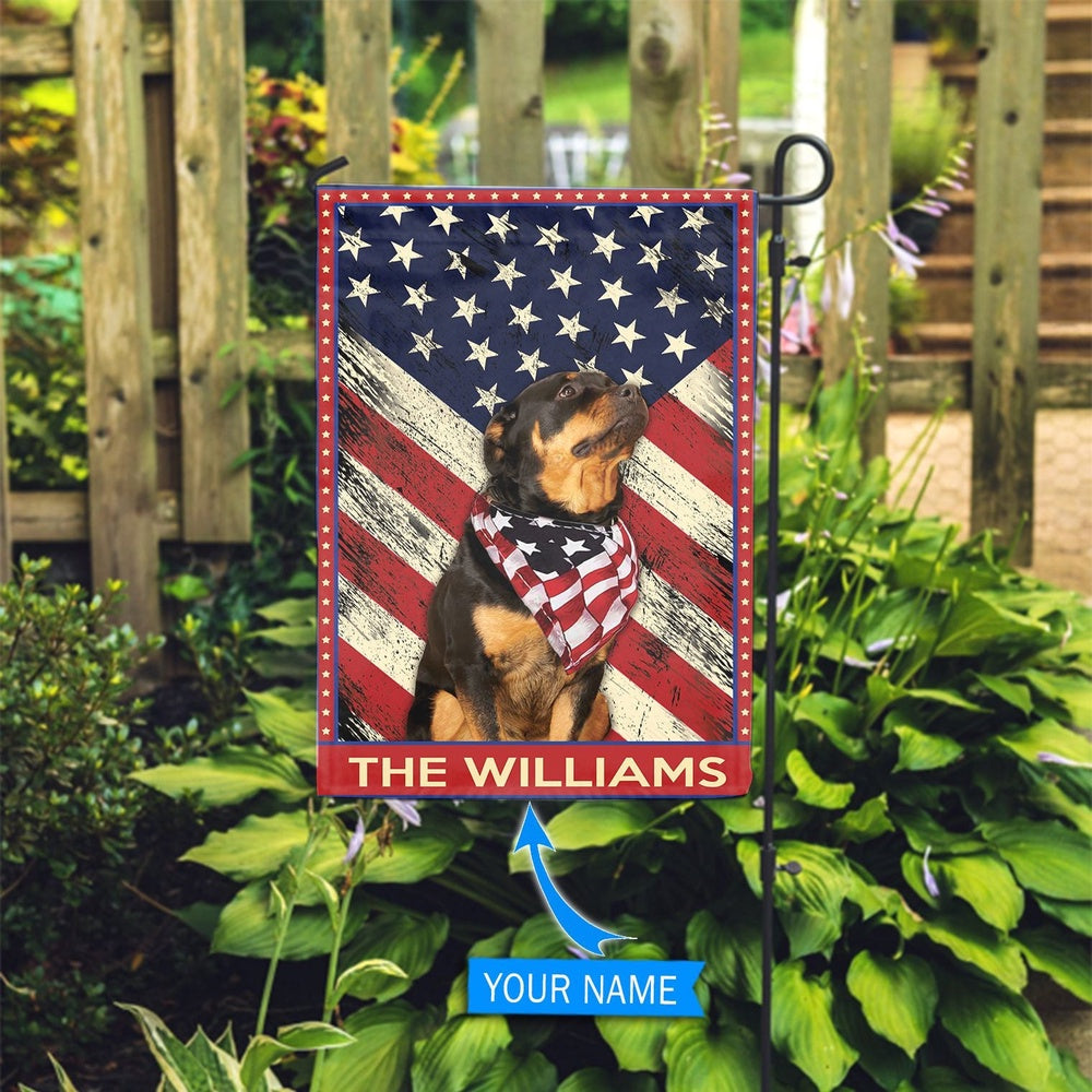 Personalized Dog Flags, Rottweiler Garden Flag, American Flag Dog, Garden Flags Dogs, Dog House Flags