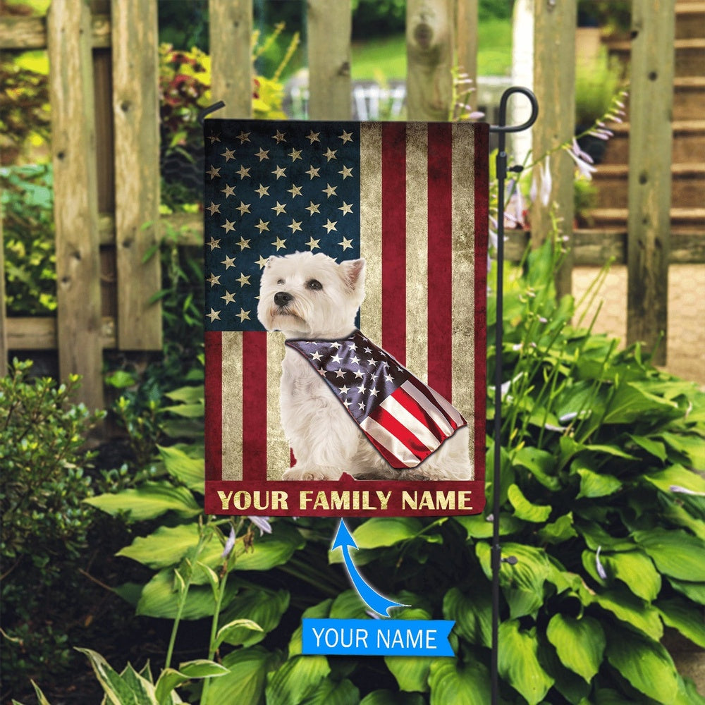 Personalized Dog Flags, West Highland White Terrier Flag, Dog American Flag, Garden Flags Dogs, Dog House Flags