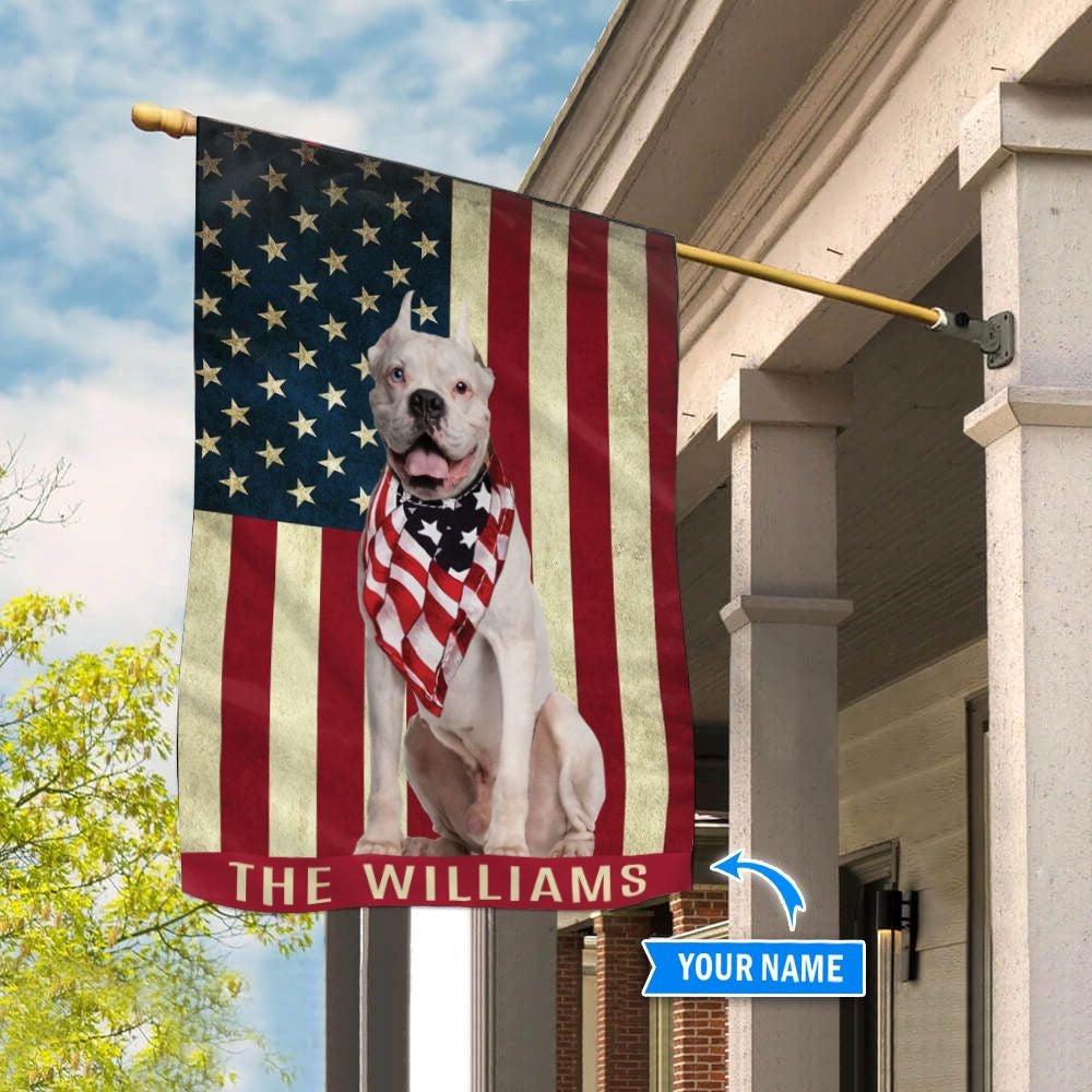 Personalized Dog Flags, White Boxer Flag, Garden Flags Dogs, Dog House Flags