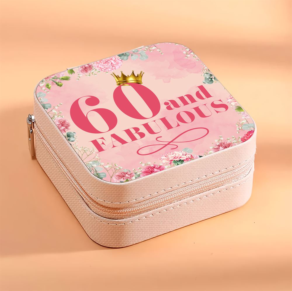 Personalized Years Fabulous Birthday Gifts Jewelry Box, Travel Jewelry Case Gift For Mom, Bride, Aunt, Friends, Mother's Day Jewelry Case
