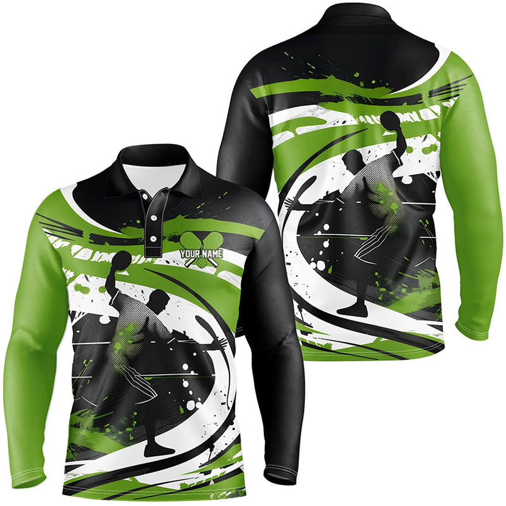 Pickleball Polo Shirts, Custom Pickleball Shirts For Men, Men'S Pickleball Outfits Personalized Pickleball Gifts Green