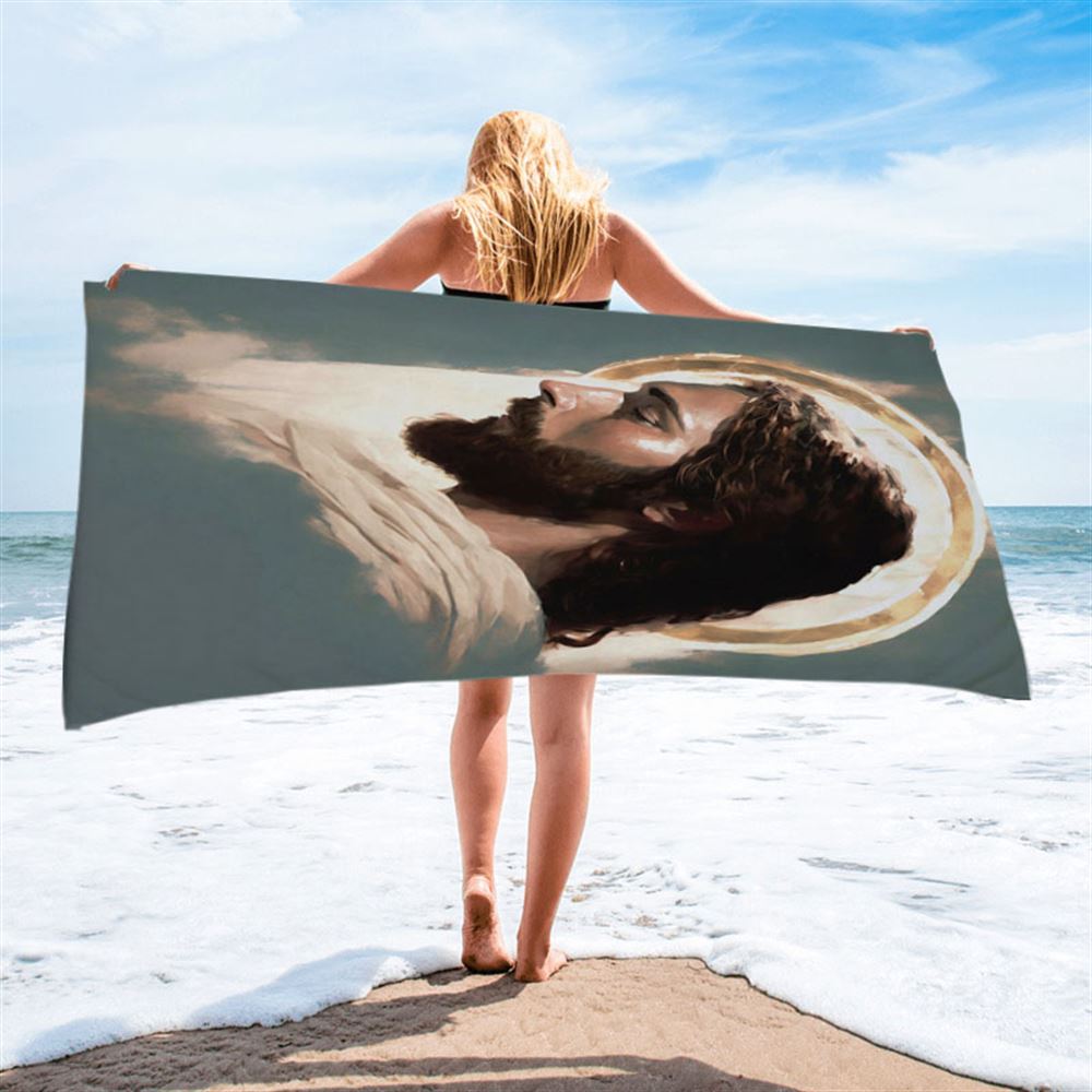 Picture Of Jesus Beach Towel - Jesus Art Prints - Jesus Art - Christian Beach Towel