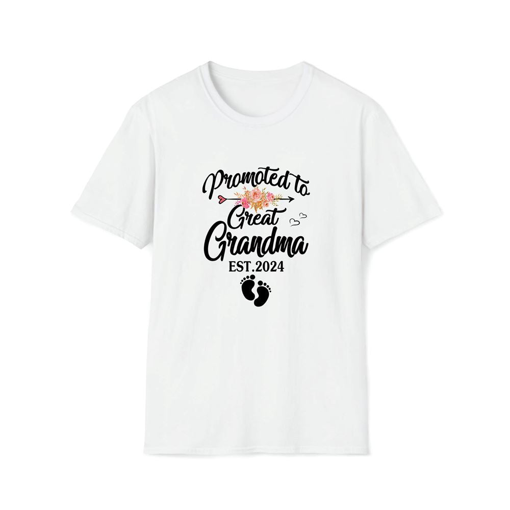 Promoted To Great Grandma 2024 Pregnancy Announcement Premium T Shirt, Mother's Day Premium T Shirt, Mother's Day Gift, Mom Shirt